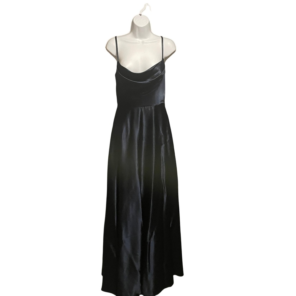 Azazie Women Midnight Satin Prom Dress 10